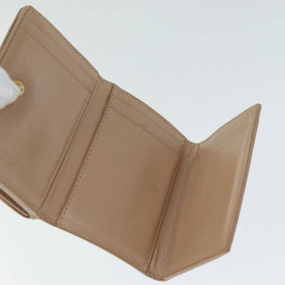 BOTTEGA VENETA INTRECCIATO Compact Wallet Leather Beige - Picture 9 of 16